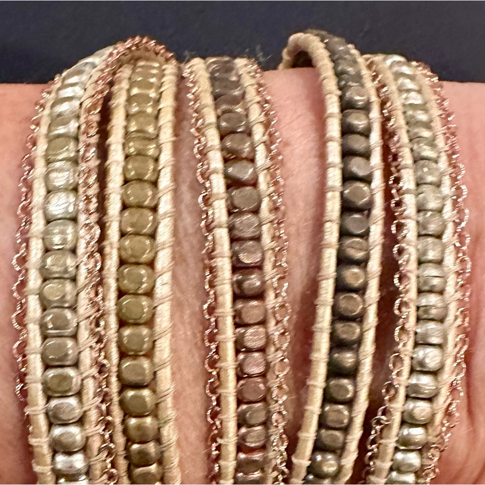 Nakamol Gold and Silver Beaded Bracelet
